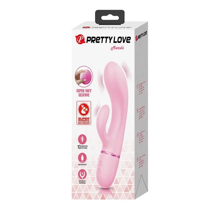 PRETTYLOVE Marski rabbit-vibraattori, pinkki