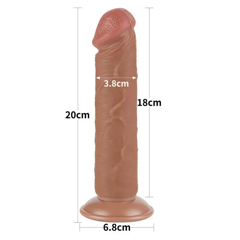 LOVETOY Sliding Skin 8 realistinen dildo