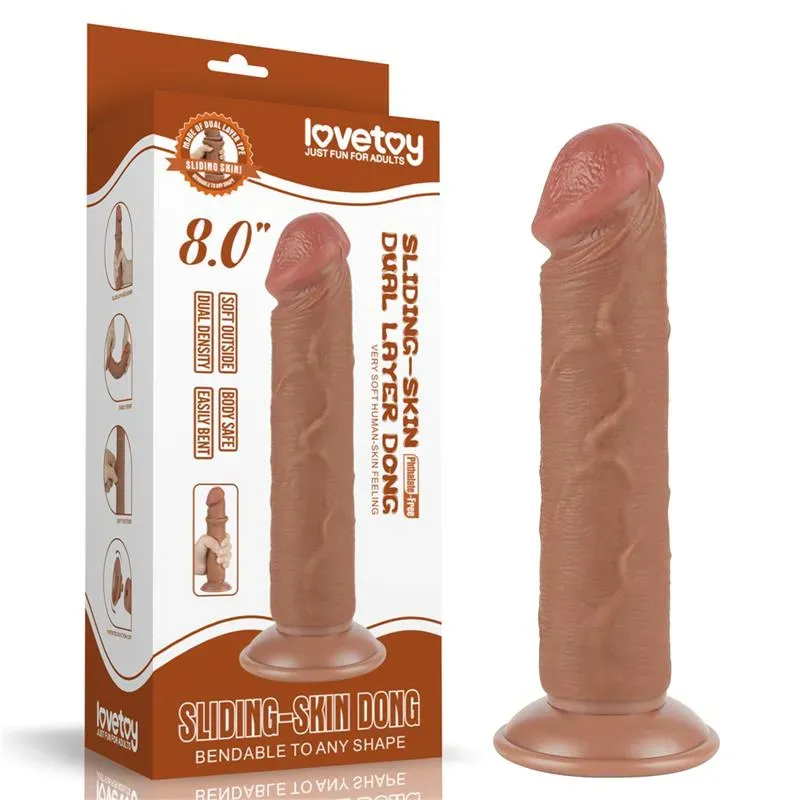 LOVETOY Sliding Skin 8 realistinen dildo