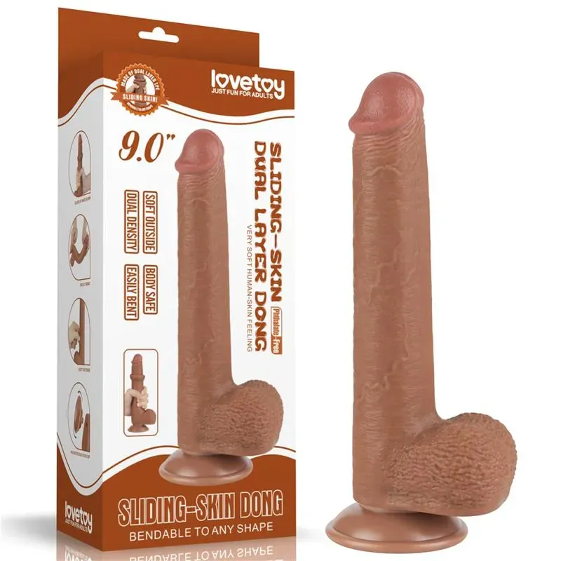 LOVETOY Sliding Skin 9 realistinen dildo