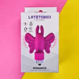 Monarch Butterfly Vibrating Bullet Silicone Pink