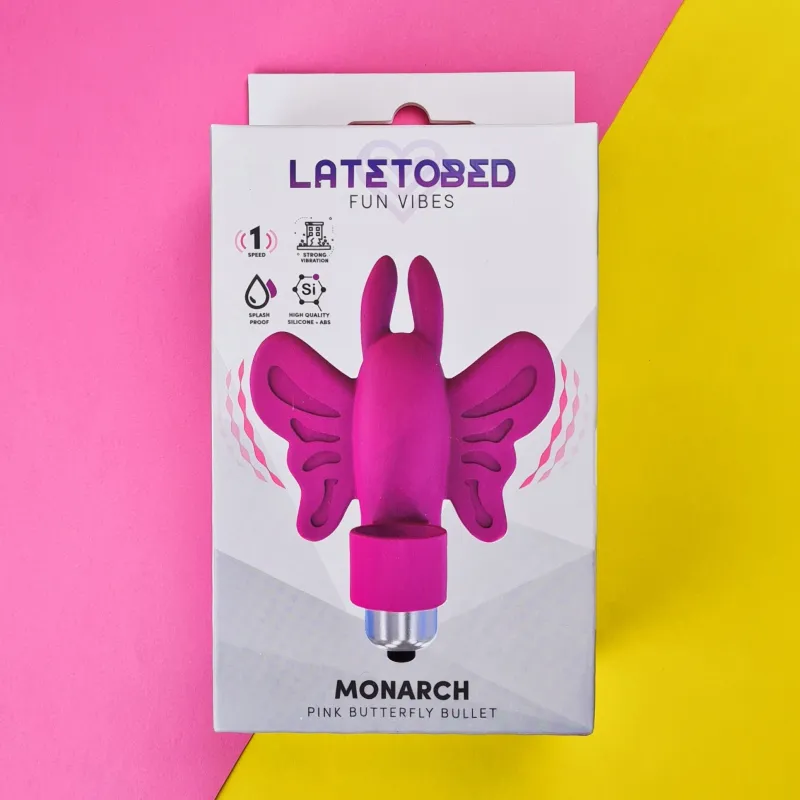 Monarch Butterfly Vibrating Bullet Silicone Pink