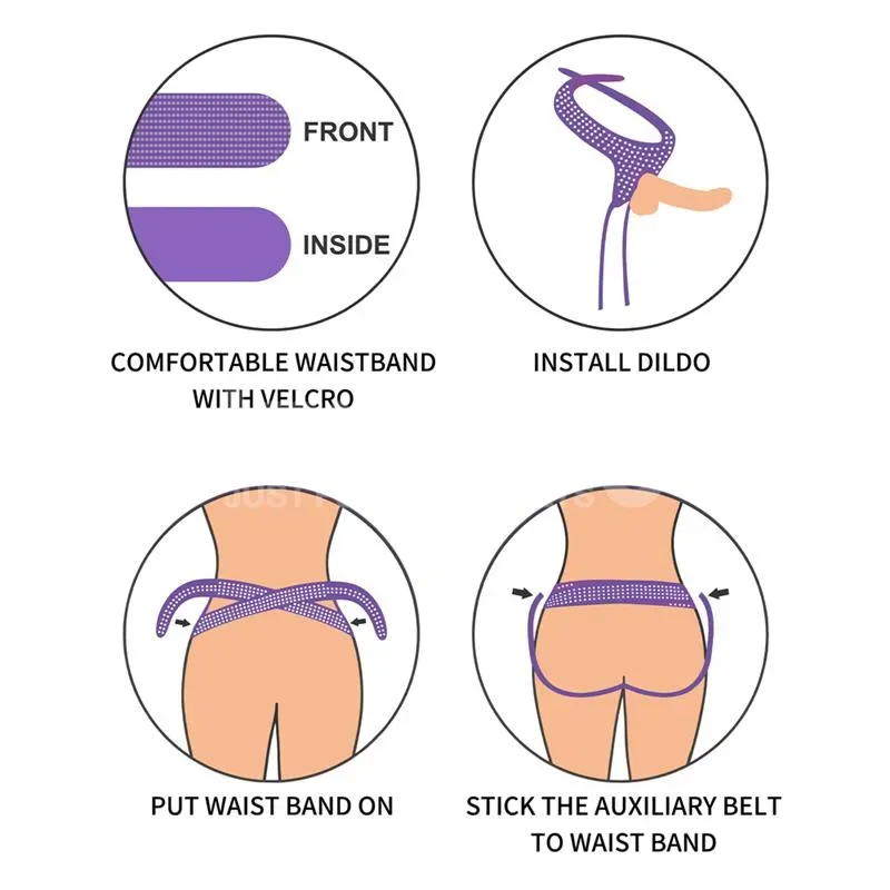 LOVETOY Easy Strap On valjaat, violetti