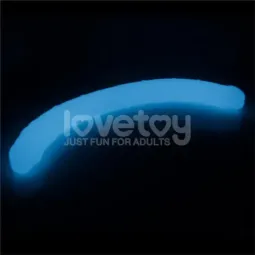 LOVETOY Lumino Blue Light kaksipäinen dildo 47 cm