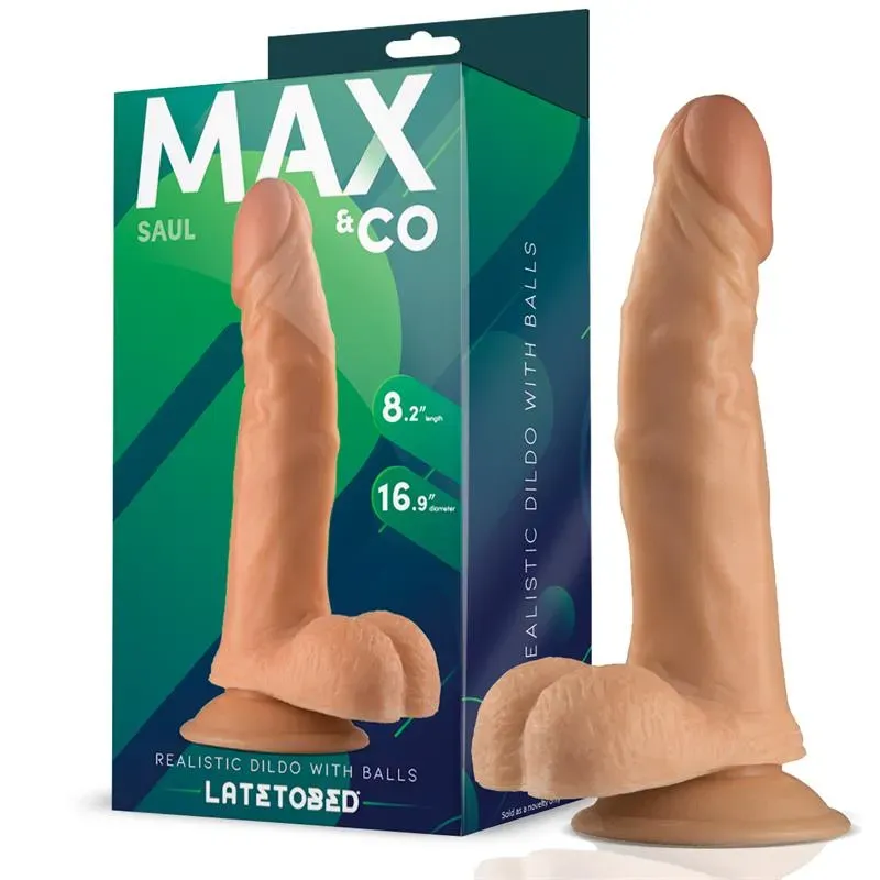 MAX & CO Saul realistinen dildo kiveksillä 21 cm