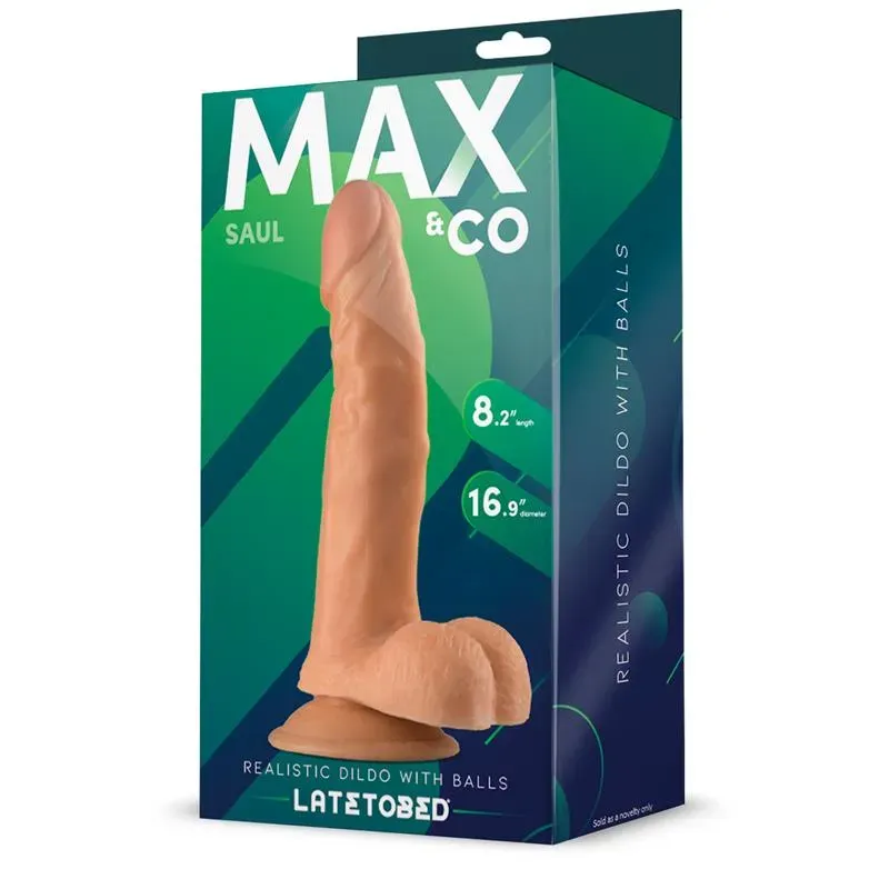 MAX & CO Saul realistinen dildo kiveksillä 21 cm
