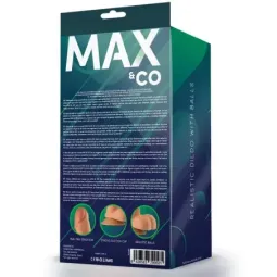 MAX & CO Saul realistinen dildo kiveksillä 21 cm