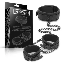INTOYOU Black Shadow kaulapanta ja käsiraudat