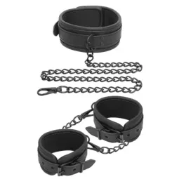 INTOYOU Black Shadow kaulapanta ja käsiraudat