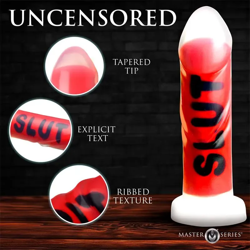 MASTER SERIES Dildo Slut silikonidildo imukupilla