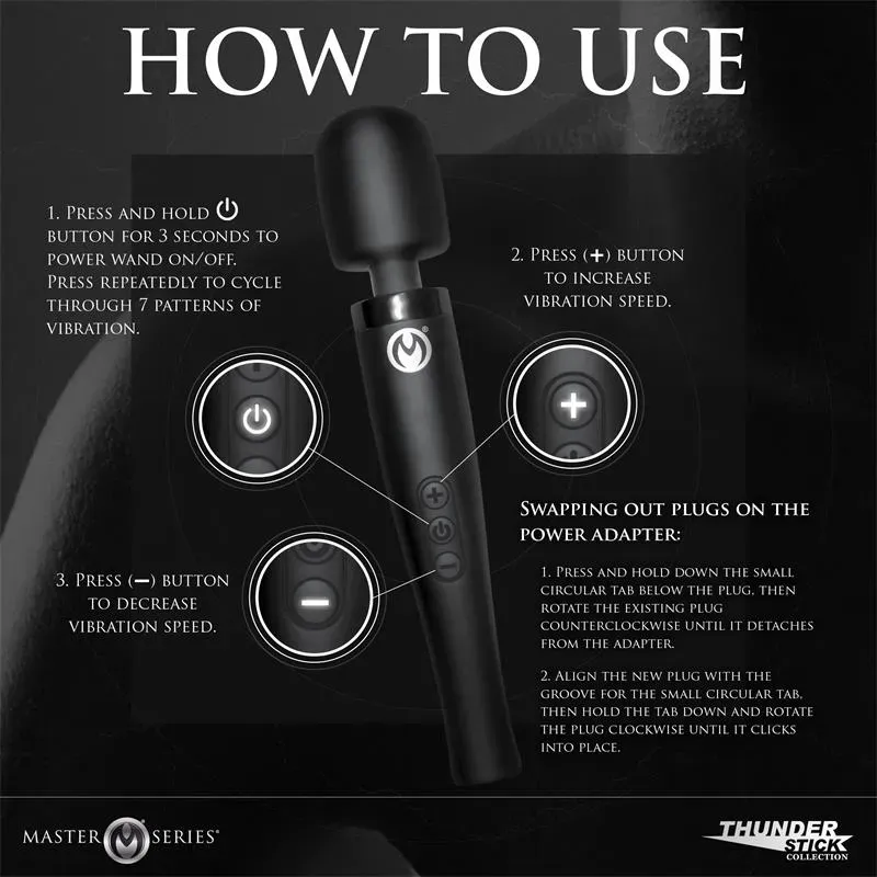 MASTER SERIES Thunderstick Pro wand-vibraattori