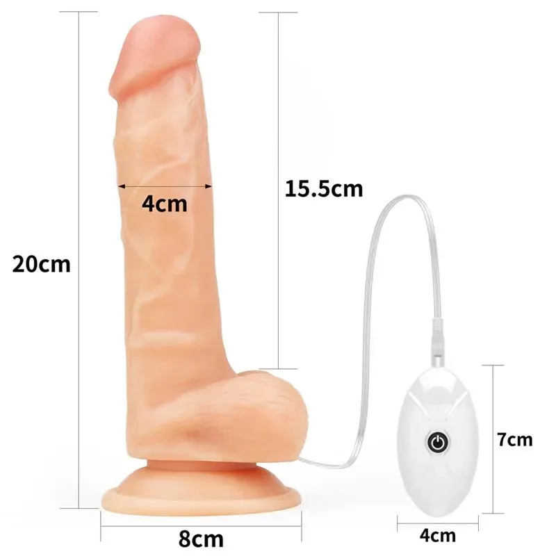 LOVETOY Strap-on 7.5 värisevä valjasdildo