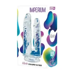 ALIVE Imperium kaksipäinen dildo, läpinäkyvä