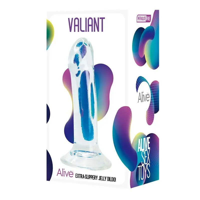 ALIVE Valiant Jelly dildo 16 cm, läpinäkyvä