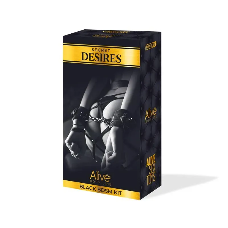 ALIVE Secret Desires Black BDSM-setti, 8 osaa