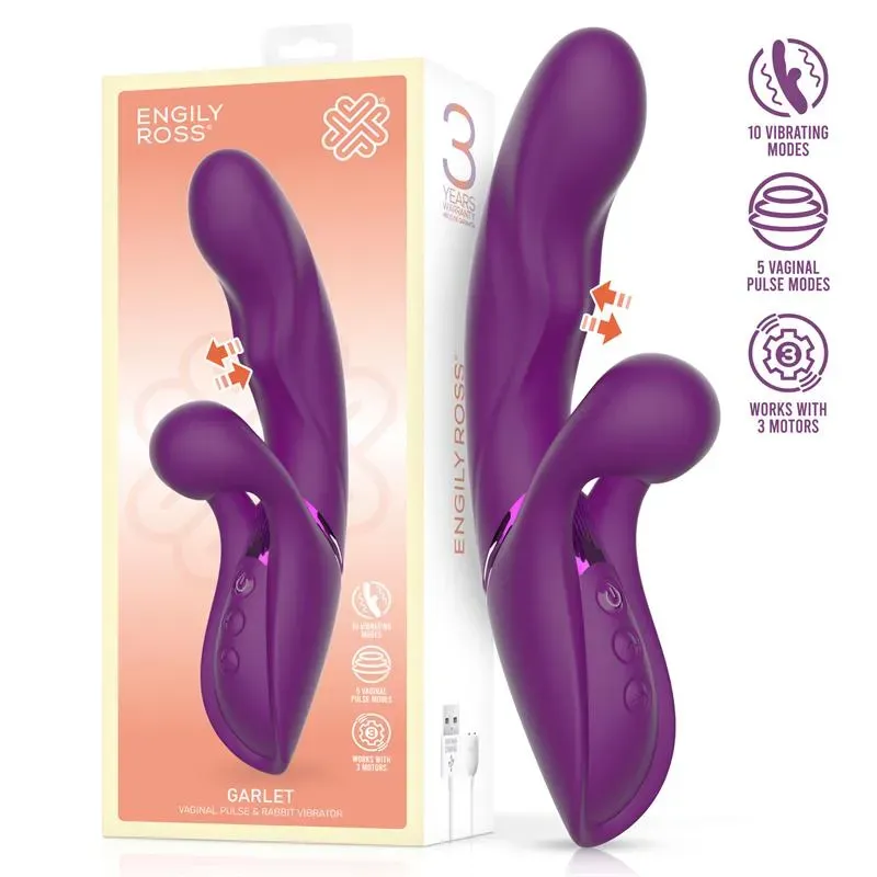 ENGILY ROSS Garlet rabbitvibraattori, 3 moottoria