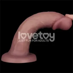 LOVETOY Dual Density värisevä dildo, 20 cm