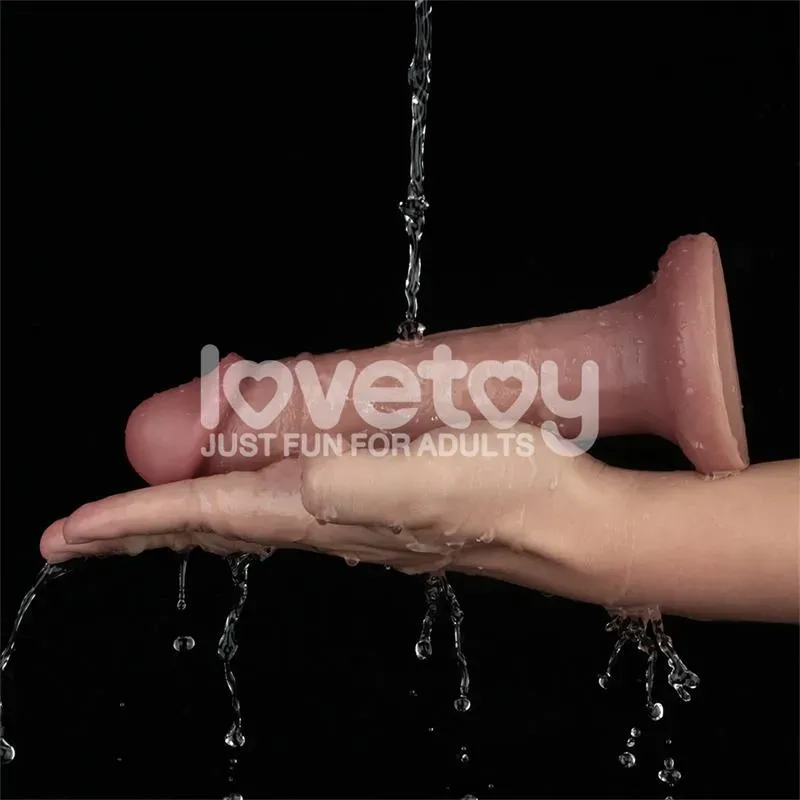 LOVETOY Dual Density värisevä dildo, 20 cm