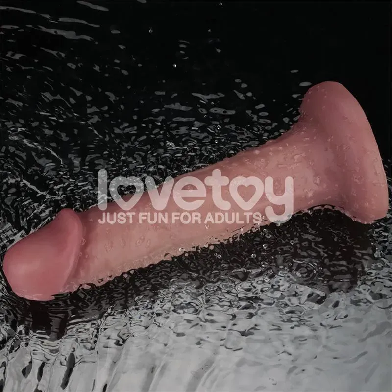 LOVETOY Dual Density värisevä dildo, 20 cm