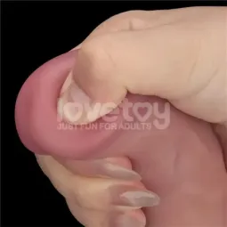 LOVETOY värisevä dildo, kaksitiheys, 23 cm