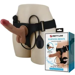 PRETTYLOVE Oher strap-on värinällä ja dildolla