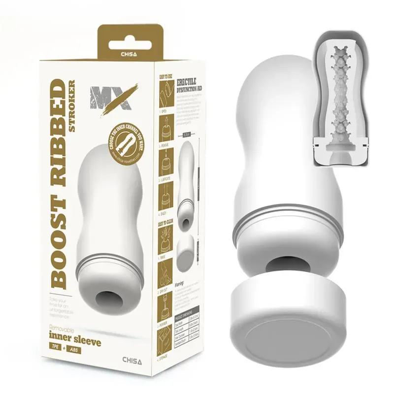 CHISA Boost Ribbed Stroker masturbaattori miehille