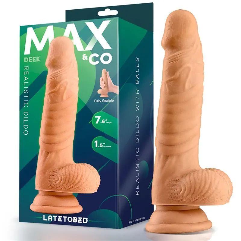 Deek Realistic Dildo with Testivles 7.6" Flesh