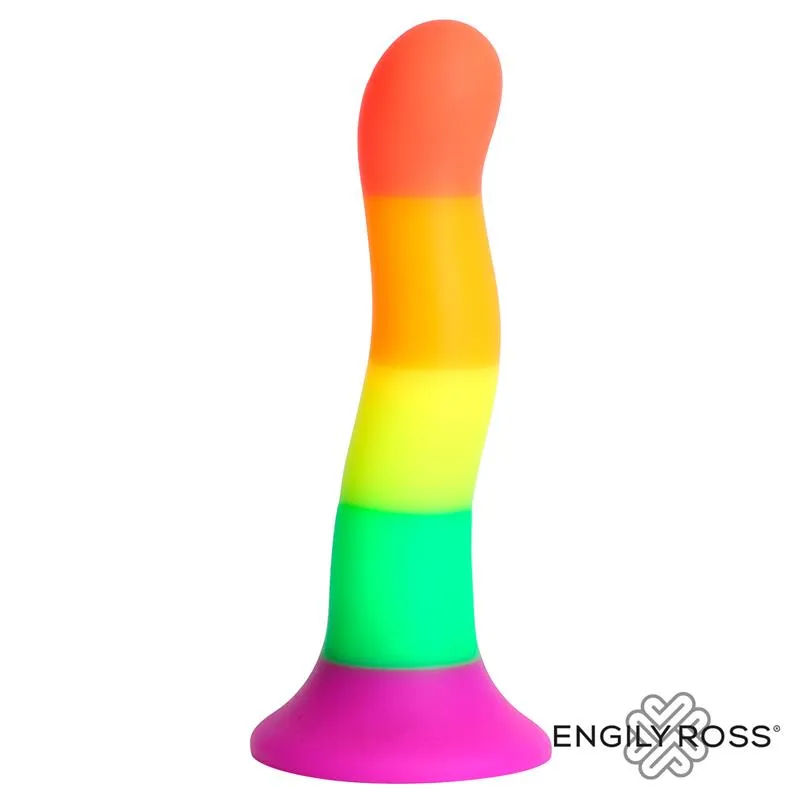 Dildo sateenkaaren väreissä, 18 cm | Noks.fi