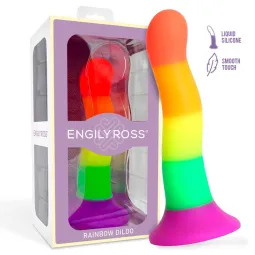 Dildo sateenkaaren väreissä, 18 cm | Noks.fi