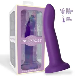 Väriä vaihtava dildo, violetista pinkiksi, 21 cm | Noks.fi
