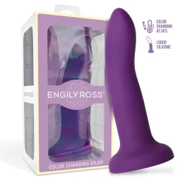 Väriä vaihtava dildo, violetista pinkiksi, 17 cm | Noks.fi
